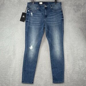Rock & Republic Skinny Jeans Size 12 M Ripped Distressed Traffic Jam Skinny NEW
